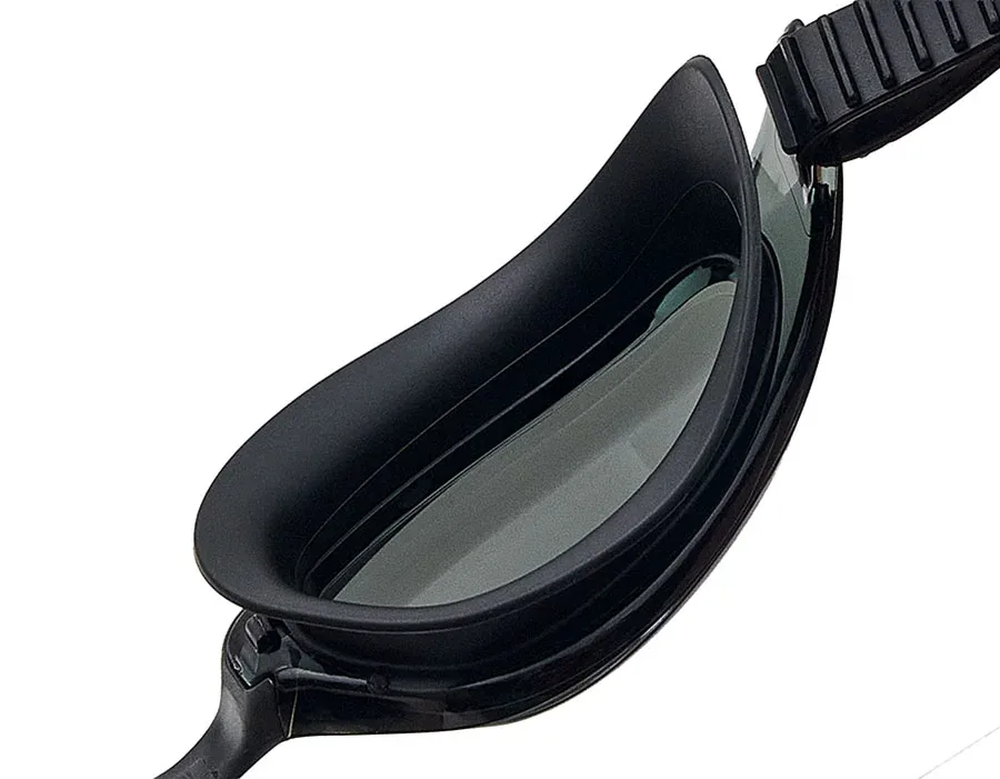 Eyeline 3D-sculpted TPE swim goggle gasket showing contoured sealing geometry