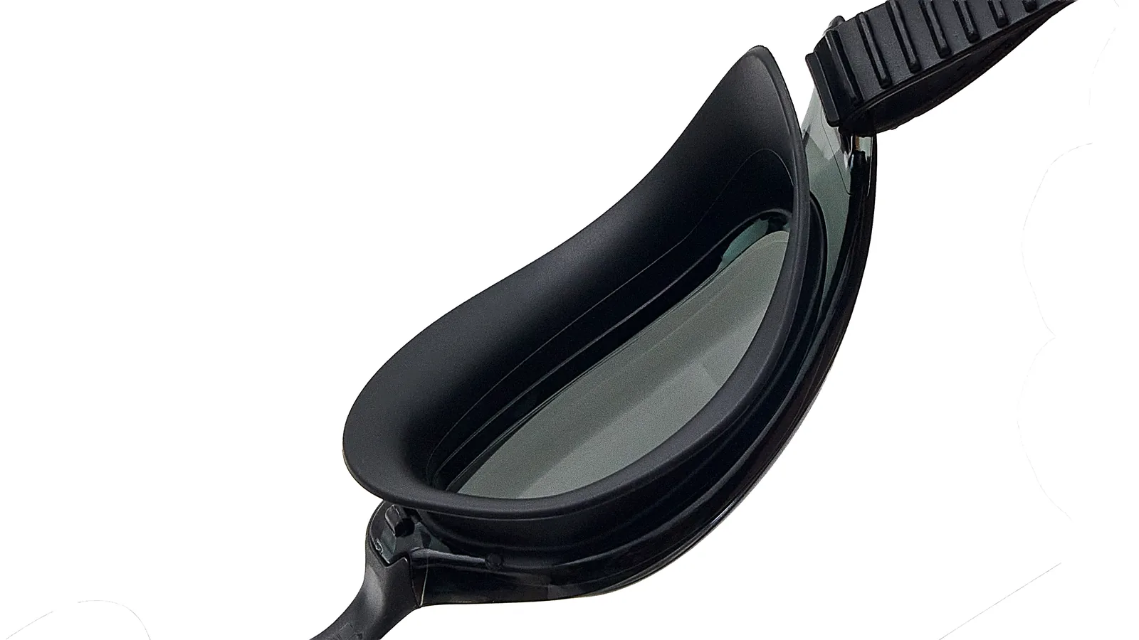 Eyeline Aqua training swim goggle, C-Profile 3D Gasket and inner lens detail