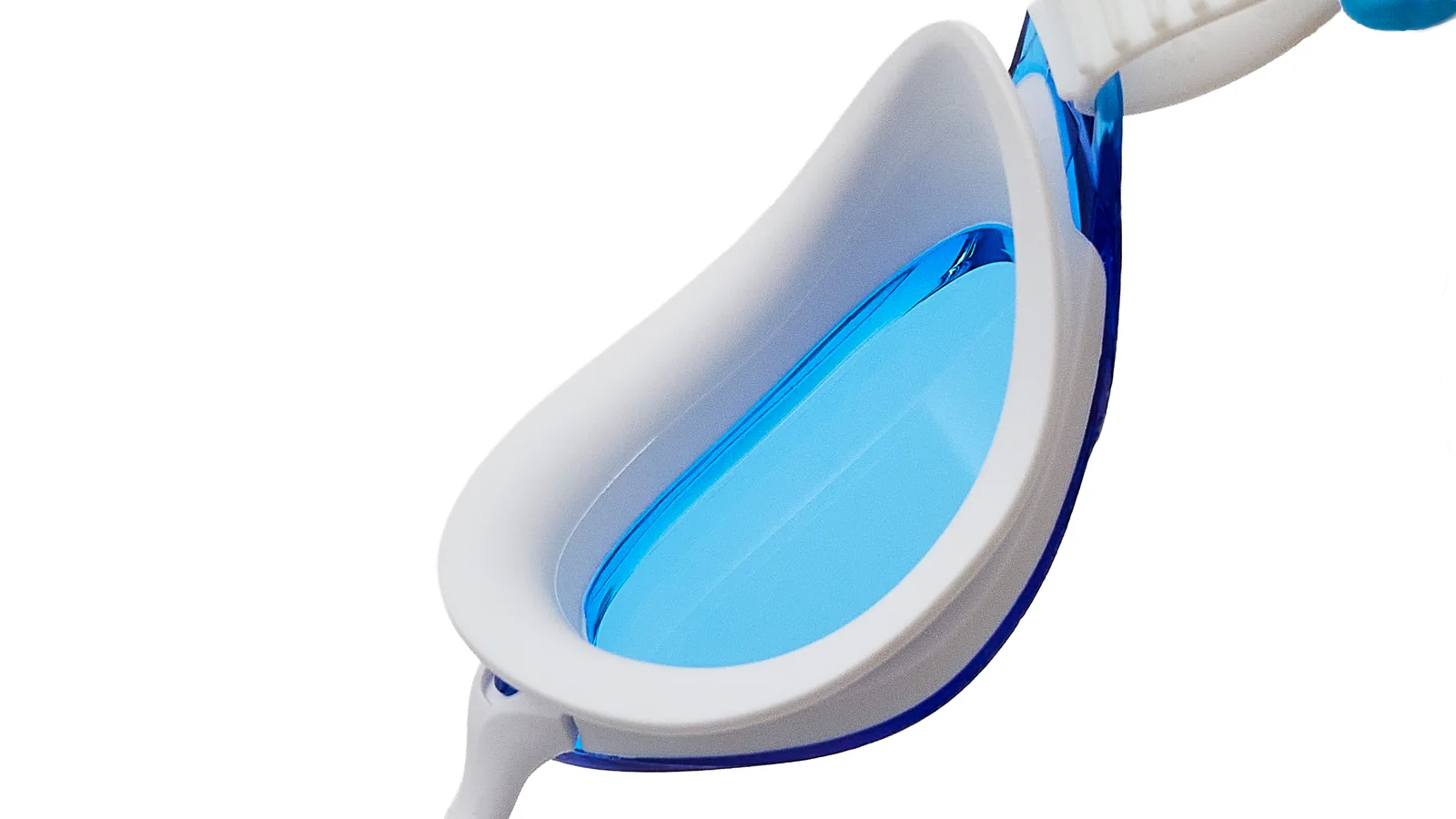 Eyeline Aquarius training swim goggle, C-Profile 3D Gasket and inner lens detail
