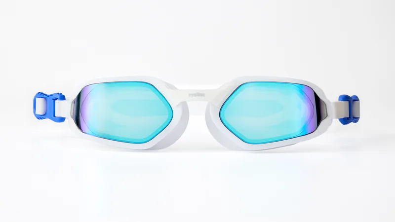 Eyeline Aquity corrective lens swim goggle with C-Profile 3D Gasket, front view