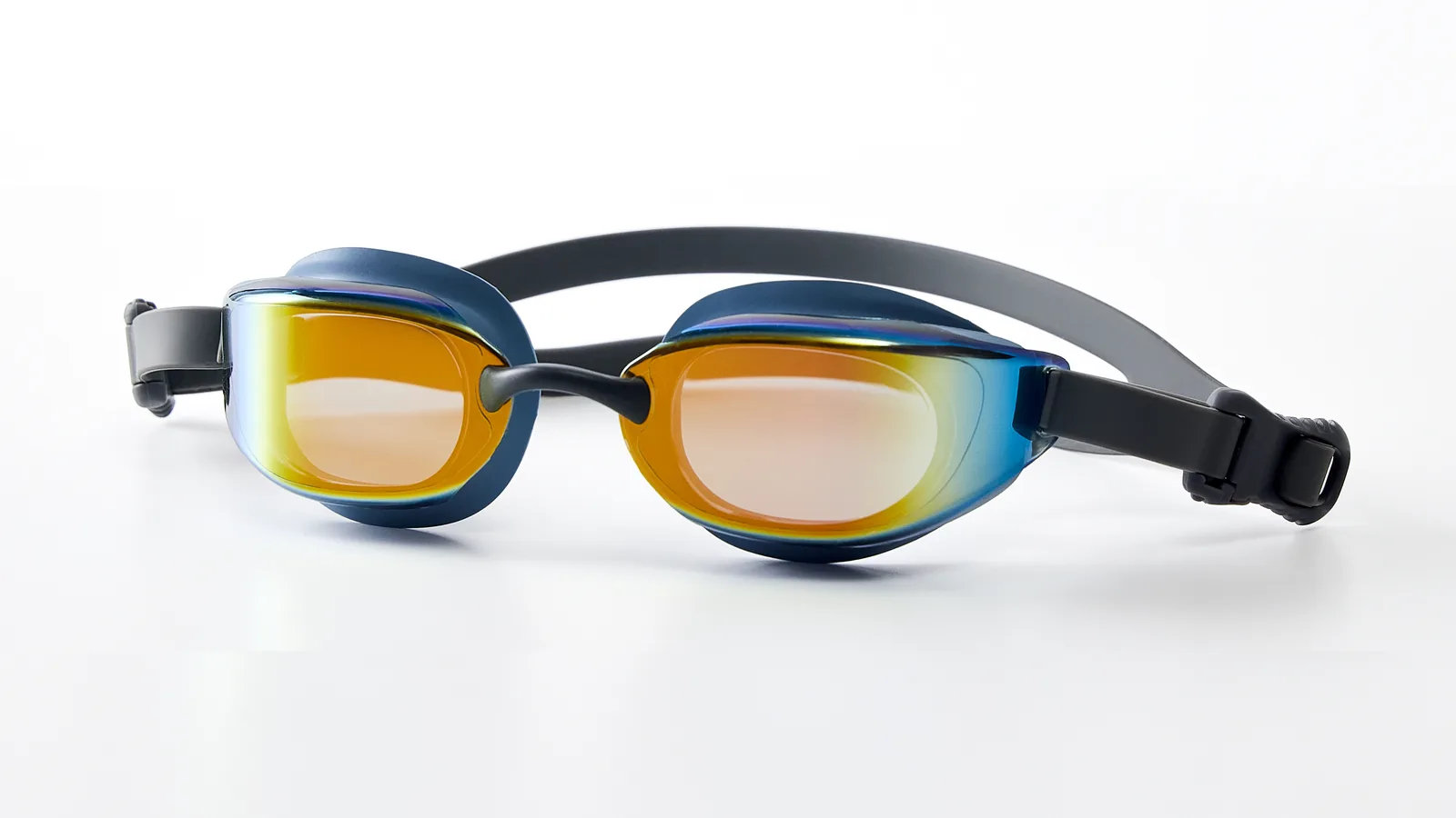 Eyeline Beams training swim goggle, 3/4 angle showing C-Profile 3D Gasket