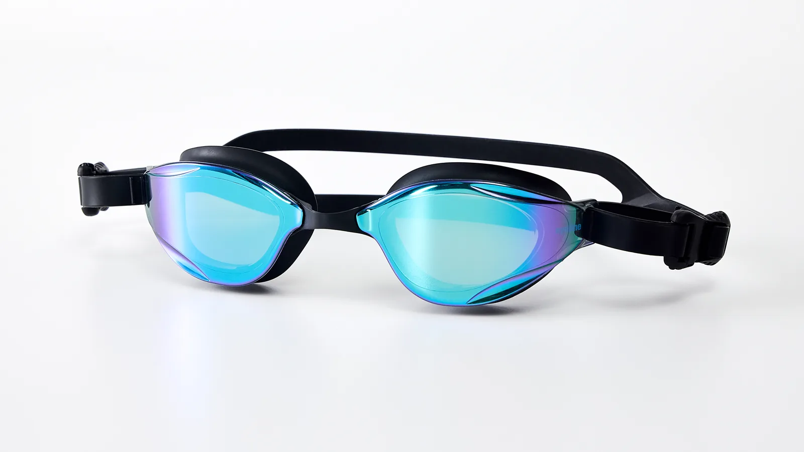Eyeline Flo training swim goggle, 3/4 angle showing C-Profile 3D Gasket
