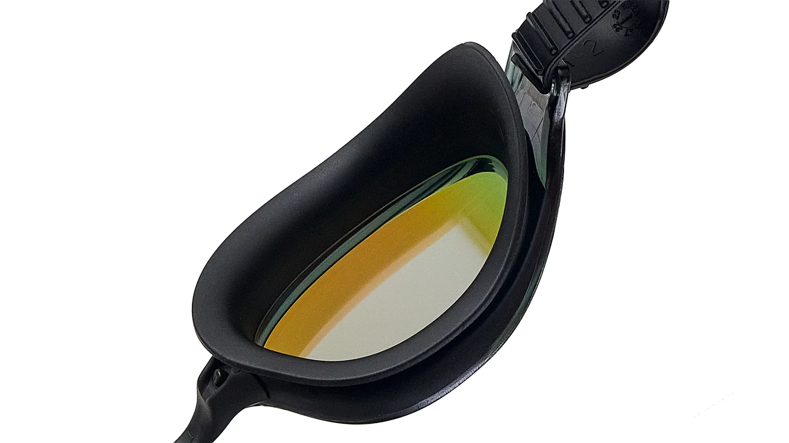 Eyeline Flo training swim goggle, C-Profile 3D Gasket and inner lens detail