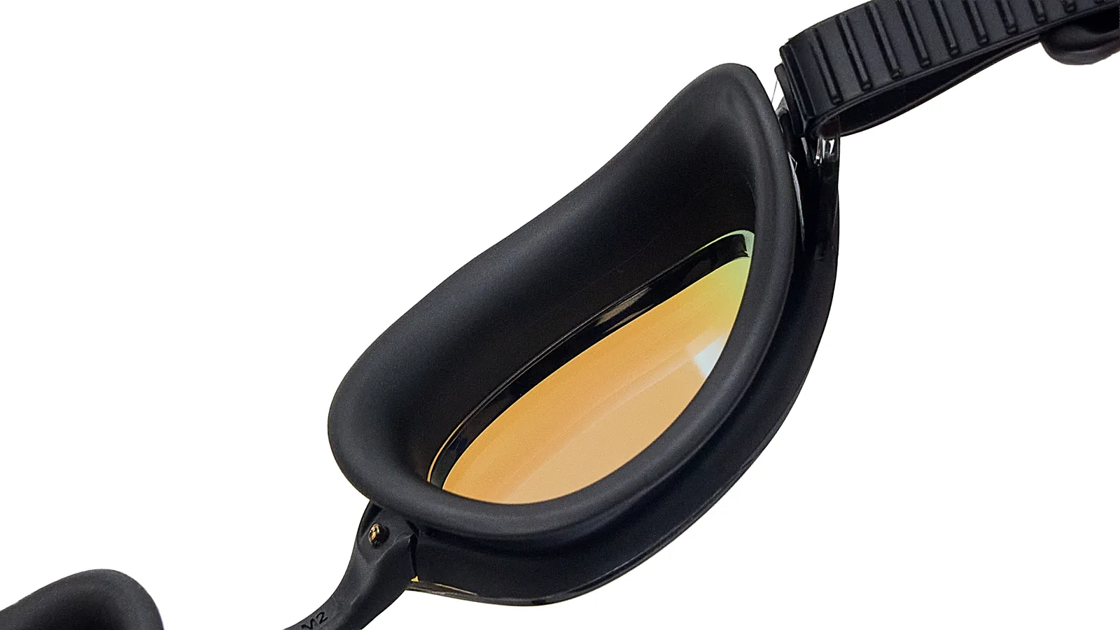 Eyeline Glide training swim goggle, C-Profile 3D Gasket and inner lens detail