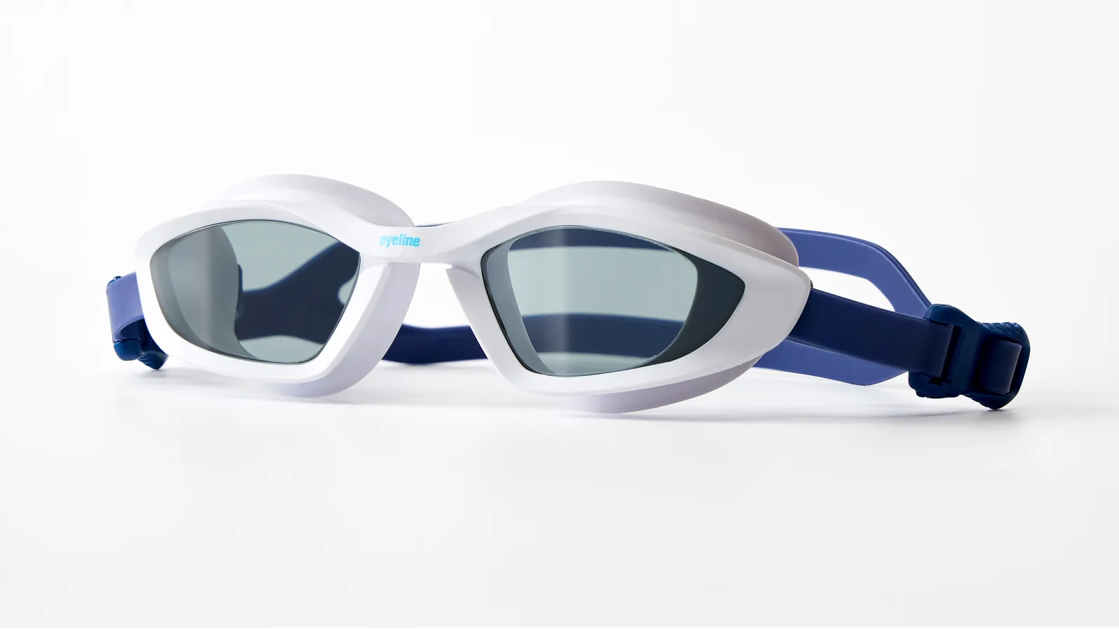 Eyeline Infini fitness swim goggle, 3/4 angle showing C-Profile 3D Gasket