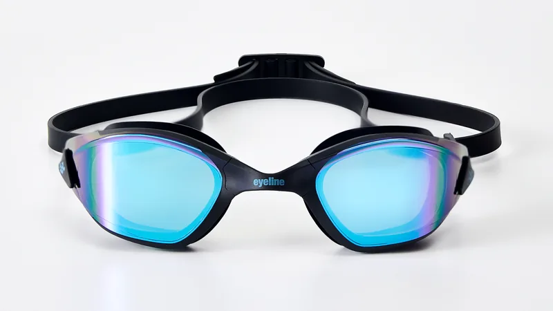 Eyeline Jetstream competition swim goggle with L-Profile 3D Gasket, front view