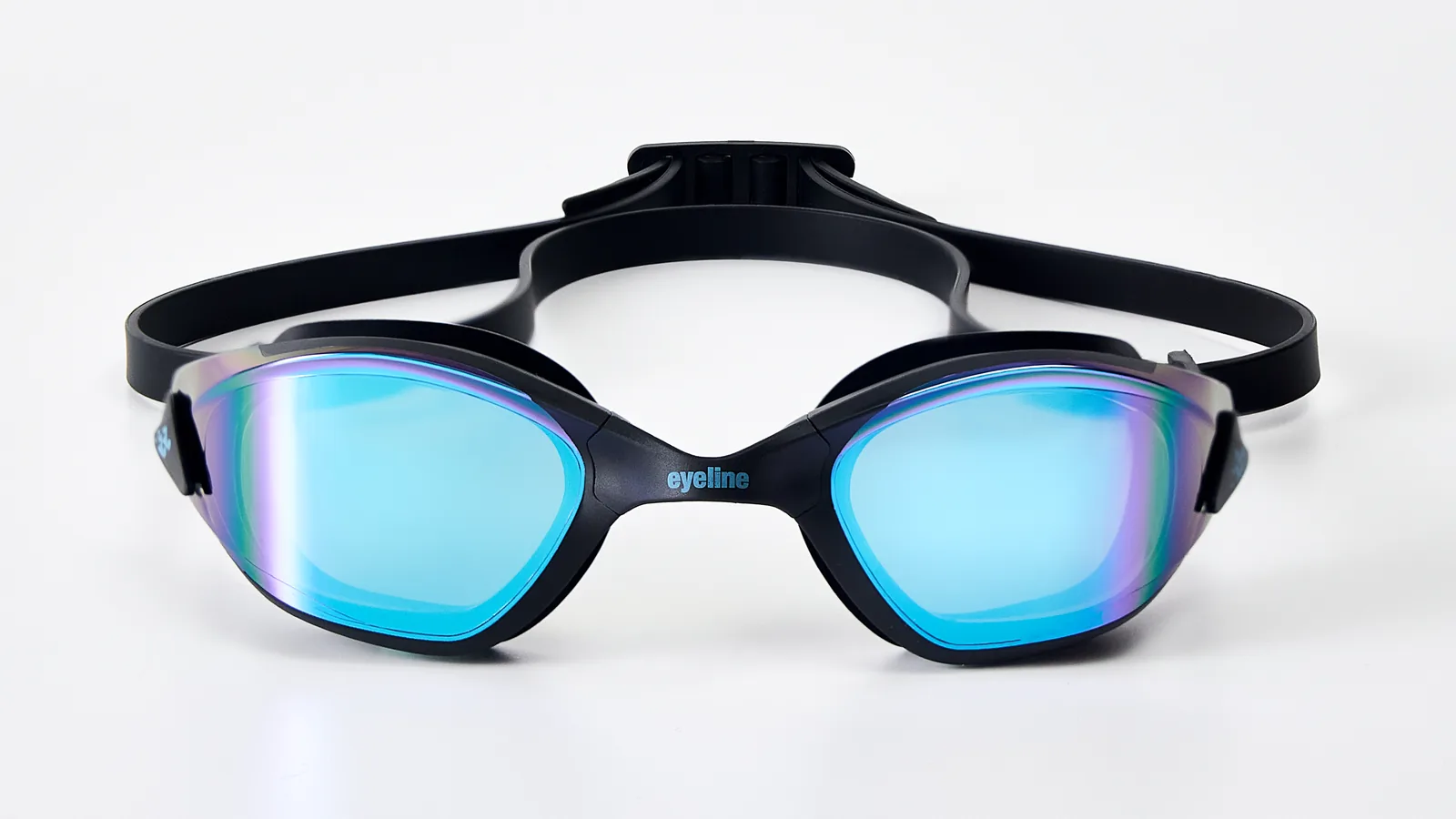 Eyeline Jetstream competition swim goggle with L-Profile 3D Gasket, front view