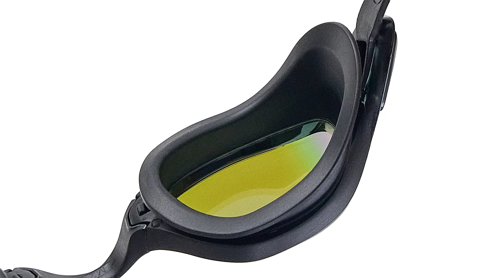 Eyeline Jetstream competition swim goggle, L-Profile 3D Gasket and inner lens detail