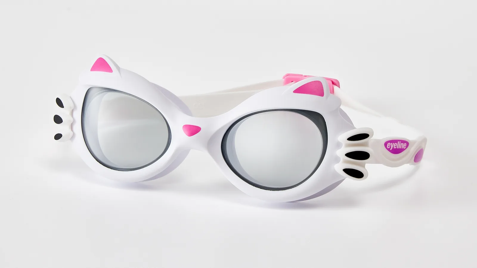 Eyeline Maomi kids swim goggle, 3/4 angle showing C-Profile 3D Gasket
