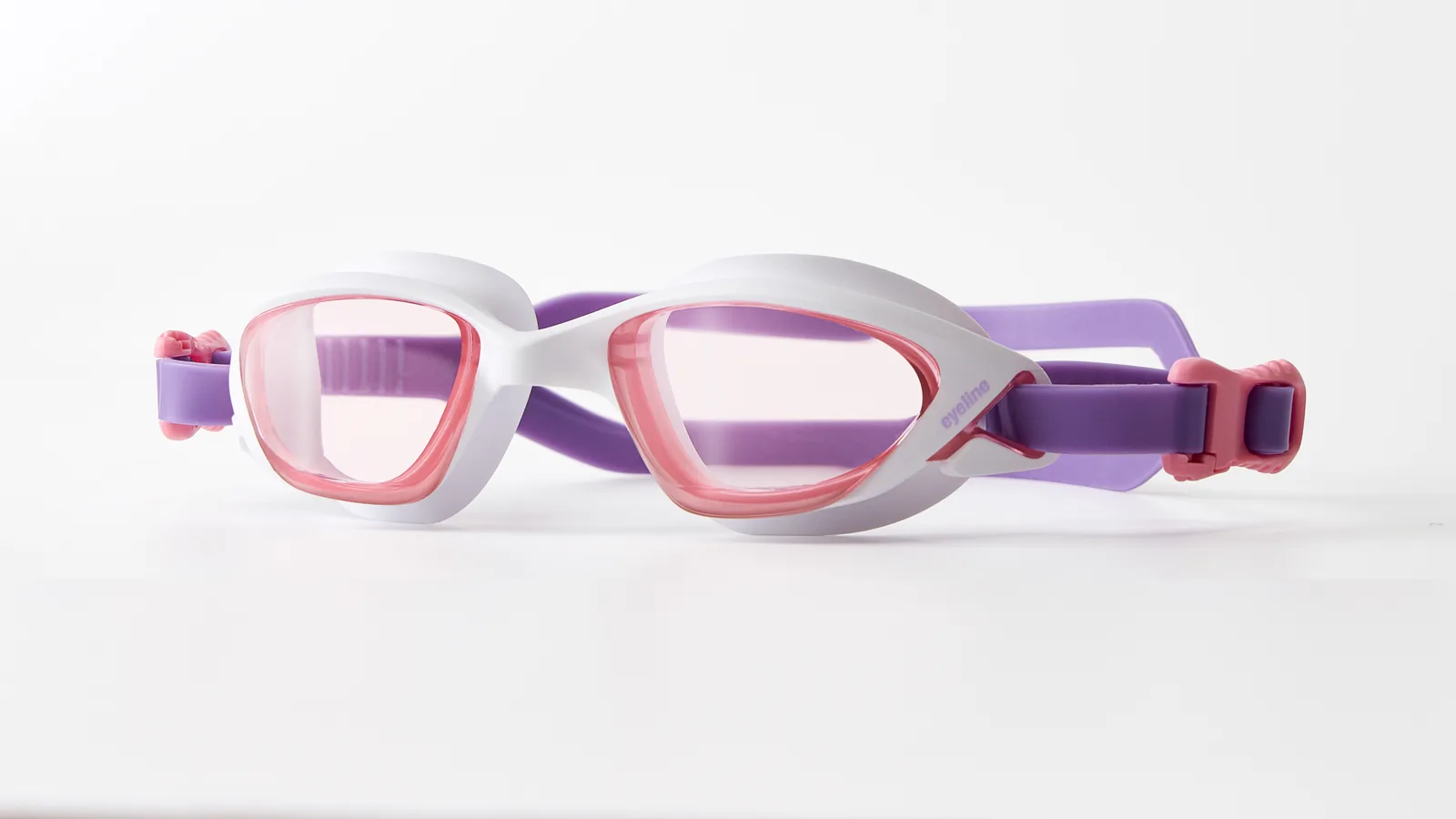 Eyeline Storm Junior junior swim goggle, 3/4 angle showing C-Profile 3D Gasket