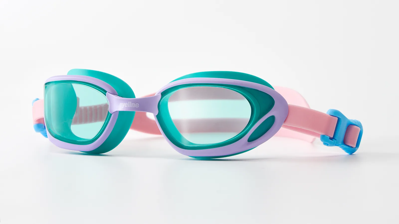 Eyeline Torrent Junior junior swim goggle, 3/4 angle showing C-Profile 3D Gasket