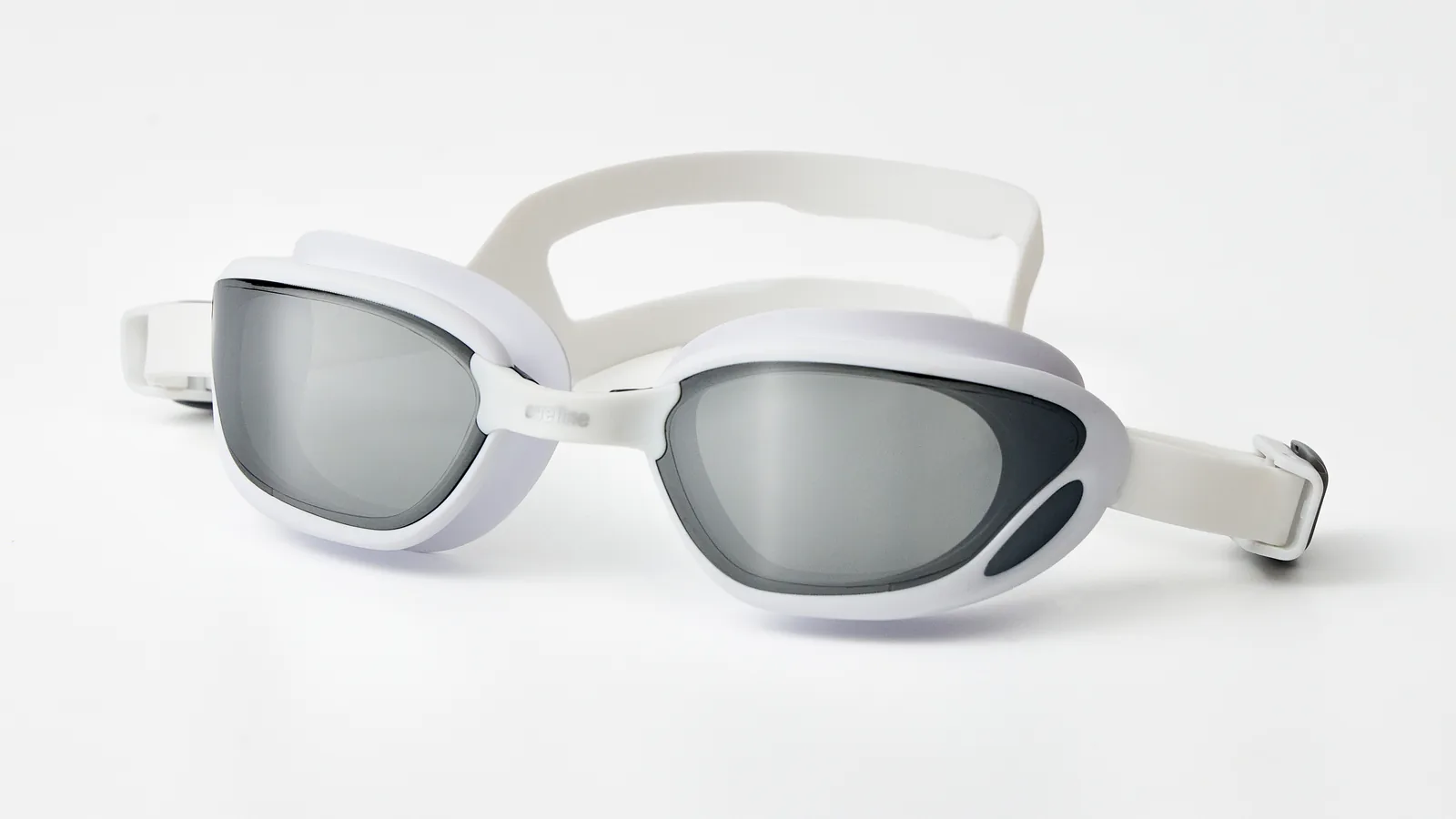 Eyeline Torrent training swim goggle, 3/4 angle showing C-Profile 3D Gasket